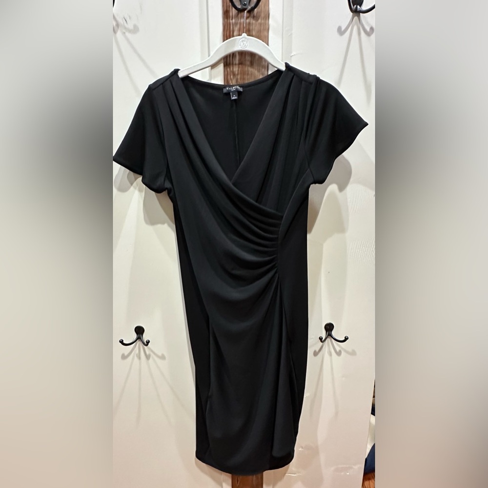 Classic Black Draped Dress by Talbots